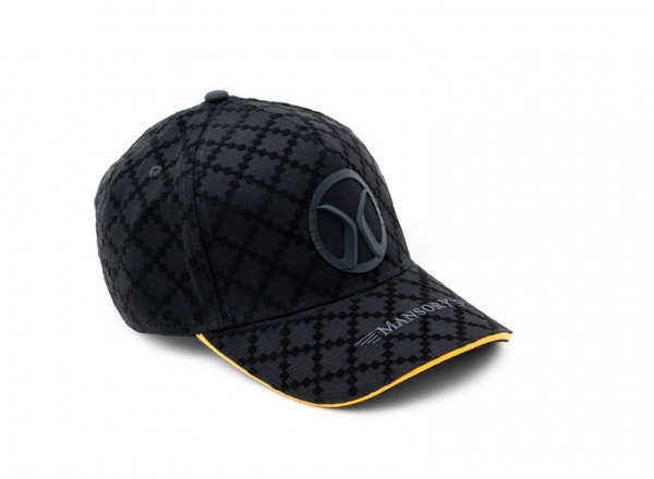 Baseballcap full flock Black / Yellow