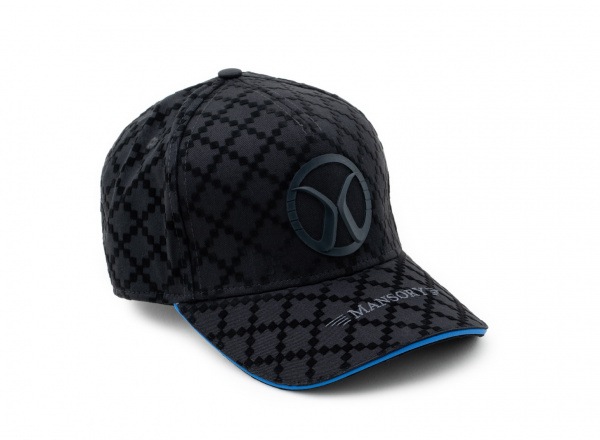 Baseballcap full flock Black / Blue